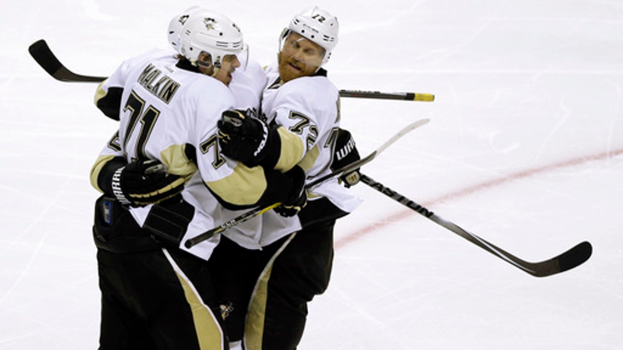 The Latest: Penguins lead 2-0 after 2 periods of Game 4